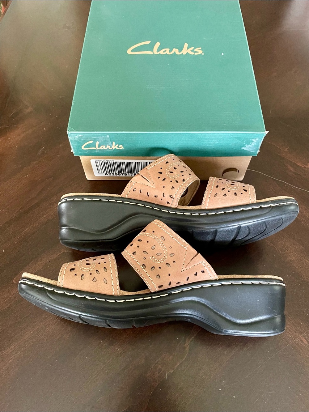 Clarks Lexi Laurel Brown Leather Sandals - Women’s Size 10 - NEW - Picture 4 of 16